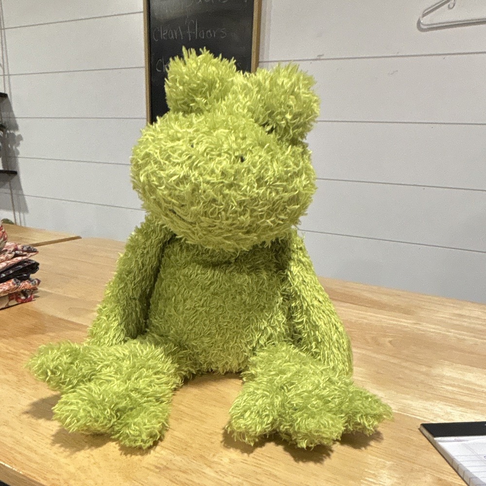 Retired Jellycat Frog Bunglie Floppy Plush Green HTF 18"